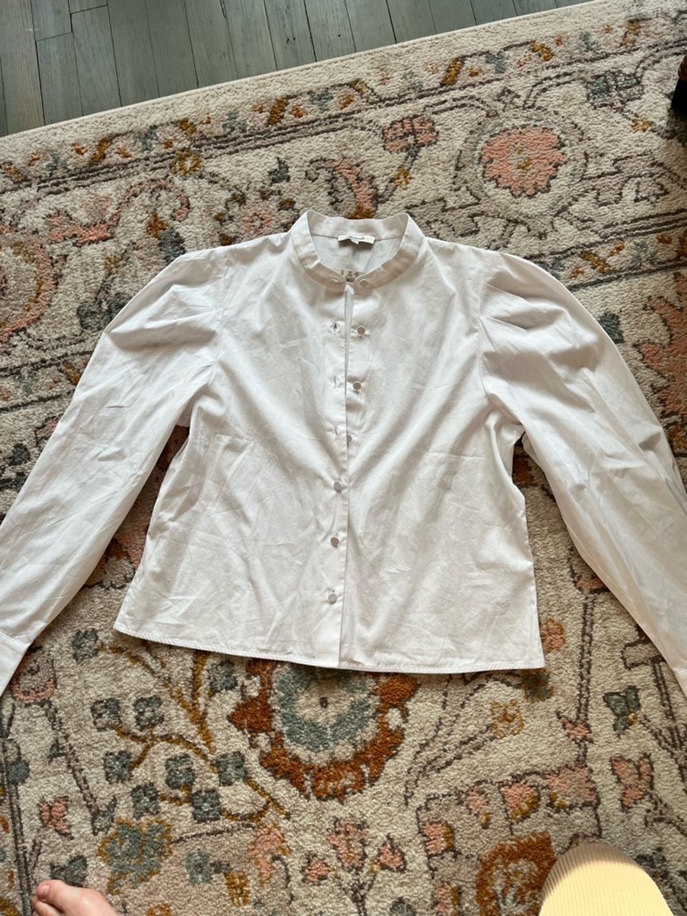 Madewell NWT White Cotton Button-Up Blouse